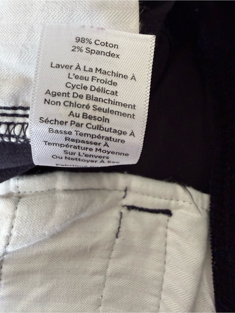 Talbots Navy Corduroy Straight Leg Pants Approx 38x31 Cotton Stretch - Picture 5 of 9